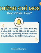 Lệ Phí Thi Mos 2022